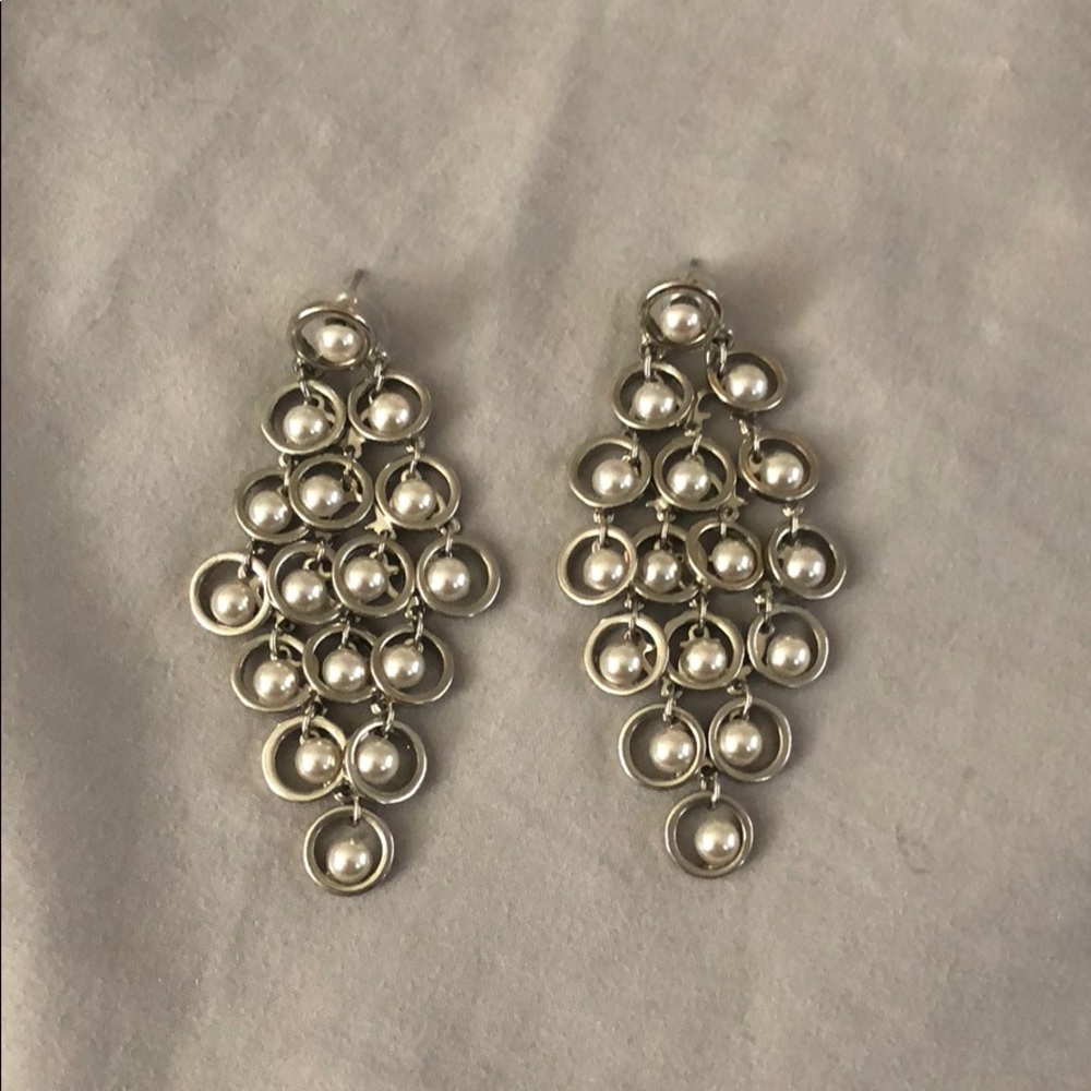 Chico’s Stud, Dangle Pearl & Silver Earrings
